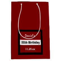 Elk jaar Verjaardag Rood met Zwart Lijst Custom Z0