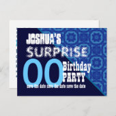 Elk jaar Verrassing Verjaardag Opslaan van de datu Aankondigingskaart (Voorkant / Achterkant)