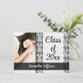 Elk jaar ~ wit formeel ontwerp foto Afstuderen Kaart (Staand voorkant)