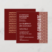 Elk jaar wordt er een Afstuderen van Bourgogne en  Kaart (Voorkant / Achterkant)