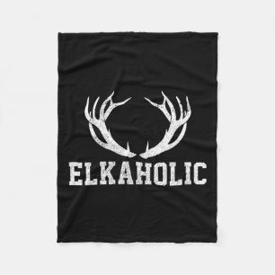 Elk jagen Elkaholic gewei grappig eland jager cade Fleece Deken