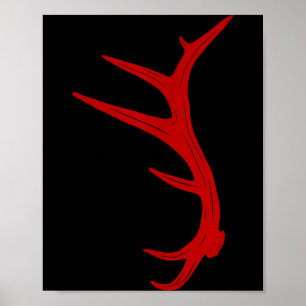 Elk jagen Stier Gewei Shed Poster