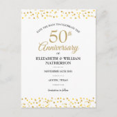 Elk Jubileum jaar goud opslaan Datum Aankondigingskaart (Voorkant)