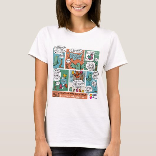 Elk kind een lezer Comic T-Shirt (Voorkant)