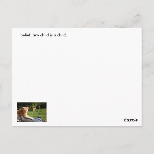 Elk kind is een kind briefkaart (Achterkant)