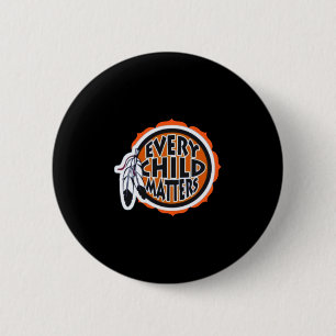 Elk kind S _ Oranje dag Sticker Ronde Button 5,7 Cm