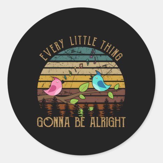 Elk klein ding is een mooie kleine vogel ronde sticker (Voorkant)