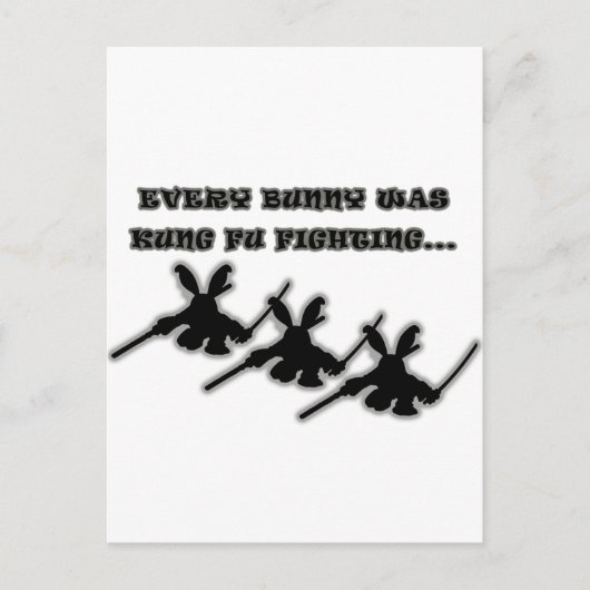 Elk konijn was kung fu vecht... briefkaart (Voorkant)