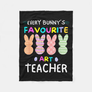 Elk konijns favoriete kunstdocent pashirt paasei fleece deken