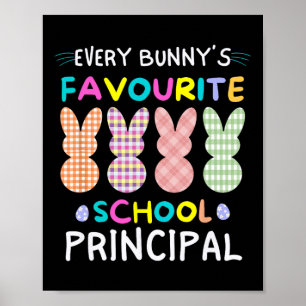 Elk Konijns Favoriete Schooldirecteur Pasen T-shir Poster