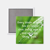 Elk lemmet van Grass Quote Magnet Magneet (Voorkant / Achterkant)