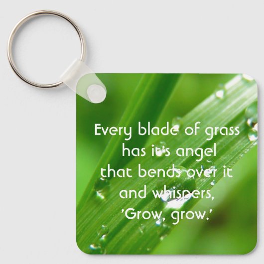 Elk lemmet van Grass Quote Magnet Sleutelhanger (Voorkant)