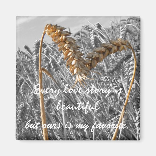 Elk liefdesverhaal is een mooie Quote Magnet Magneet (Voorkant)