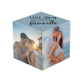 Elk Liefdesverhaal is mooi op maat 4 Foto Kubus (Voorkant hoekig)