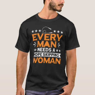 Elk Man heeft een helling nodig die een vrouw neer T-shirt