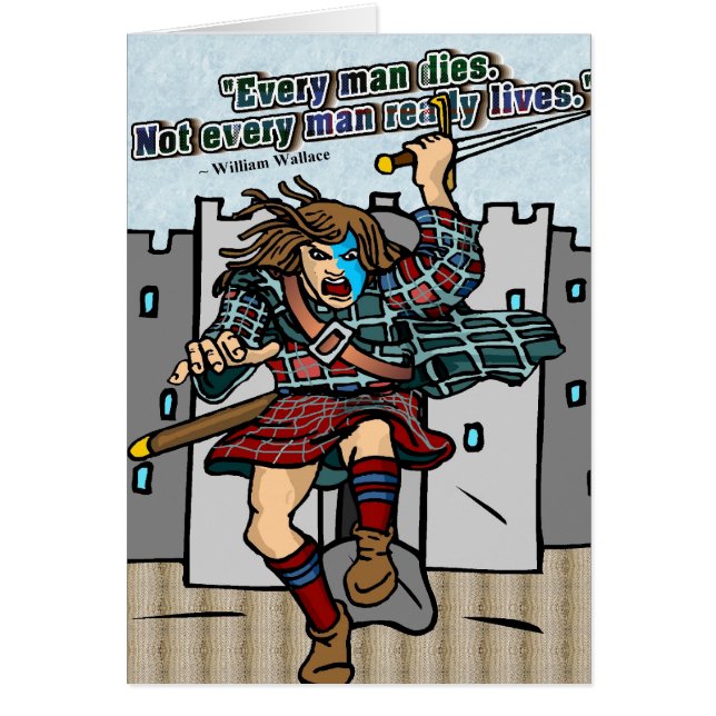 Elk Man sterft. Niet elk Man leeft echt citaat (Voorkant)