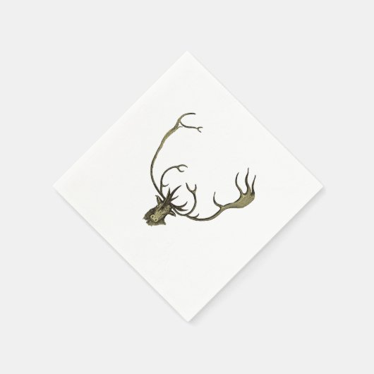 Elk met enorme Antlers Paper Party Servetten (Hoek)
