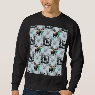 Elk Moose Antlers Herten Patroon Ontwerp Trui