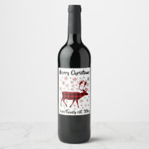 Elk ontwerp, sneeuwvlokken, rood buffelpatroon