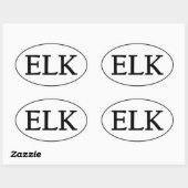 ELK Oval Logo Ovale Sticker (Vel)