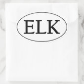 ELK Oval Logo Ovale Sticker (Tas)