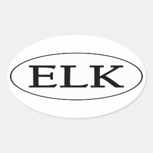 ELK Oval Logo Ovale Sticker