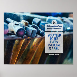 Elk probleem als nagel poster