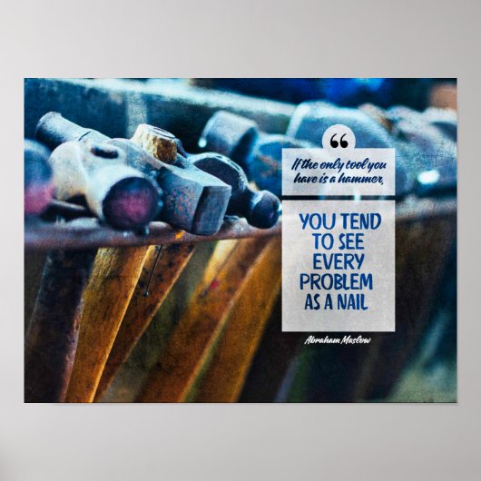 Elk probleem als nagel poster (Voorkant)