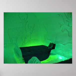 Elk Room in Hotel de Glace, Quebec, Canada Poster