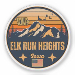 Elk Run Heights, Iowa, Verenigde Staten Sticker