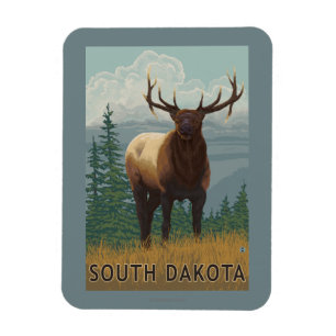 Elk Scene-South Dakota Magneet