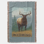Elk SceneWyoming Deken (Voorkant Verticaal)