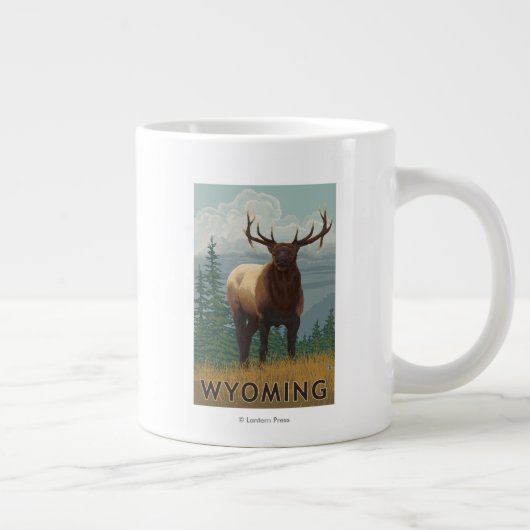Elk SceneWyoming Grote Koffiekop (Rechts)