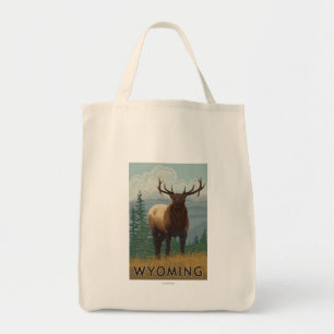 Elk SceneWyoming Tote Bag