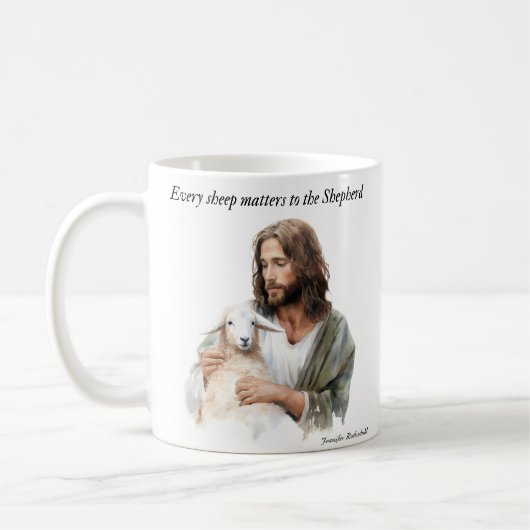 Elk schaap is belangrijk voor de herder koffiemok (Links)