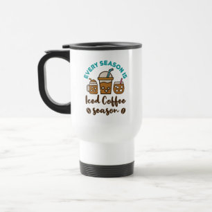 Elk Seizoen Is Ijs Koffie Seizoen Reisbeker