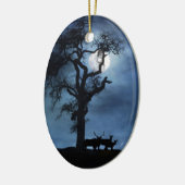 Elk Silent Night Xmas Ornament (Links)