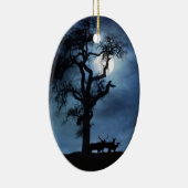 Elk Silent Night Xmas Ornement (Droite)