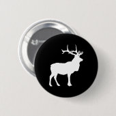 Elk Silhouet Ronde Button 5,7 Cm (Voorkant /achterkant)