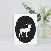 Elk Silhouette Briefkaart (Staand voorkant)