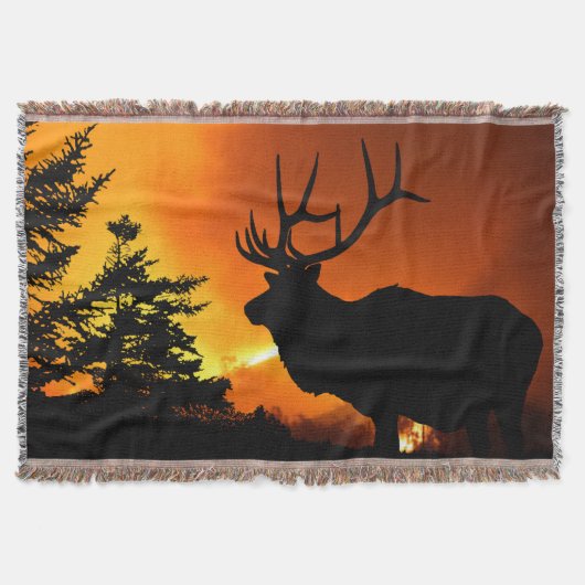Elk silhouette deken (Voorkant)