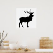 Elk Silhouette Poster (Keuken)