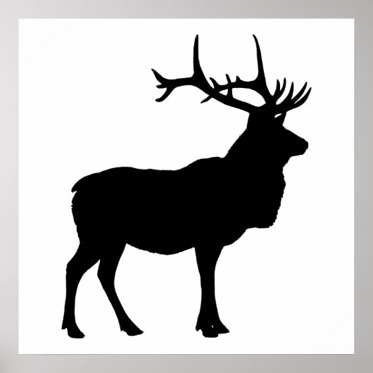 Elk Silhouette Poster (Voorkant)