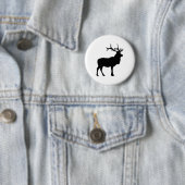 Elk Silhouette Ronde Button 5,7 Cm (In situ)