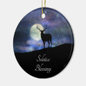 Elk Solstice Blessings Keramisch Ornament (Links)