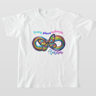 Elk stuk schijnt - Autism Butterfly T-shirt