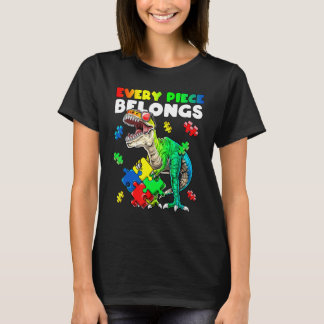 Elk stukje hoort Dinosaur Autisme bewustzijn puzze T-shirt