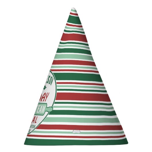 Elk tekstvakantieteam rood en groen kerstfeest feesthoedjes (Rechts)