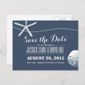 Elk thema Starfish & Zand Dollar Save the Date Aankondigingskaart (Voorkant / Achterkant)