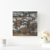 Elk wandklok vierkante klok (Huis)